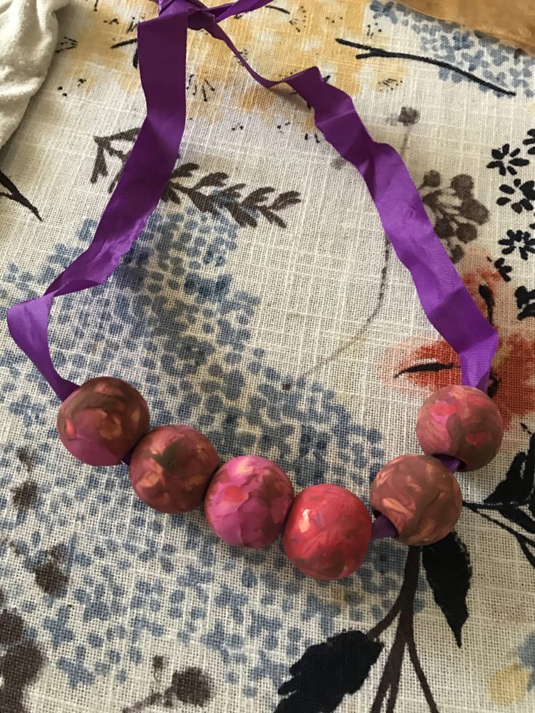 Homemade Valentine's necklace